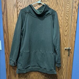 Dark Green Latched Mama Harbor Nursing Pullover Size 2X